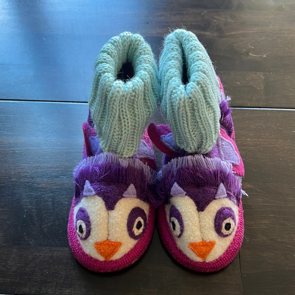 Garnet Hill Kids boiled wool slippers in size 7